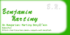 benjamin martiny business card